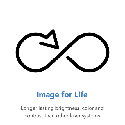 Images for life - Longer lasting brightness, color and contrast than other laser systems