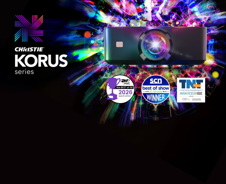 Korus projector and logo