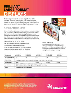 Christie Access Series II brochure