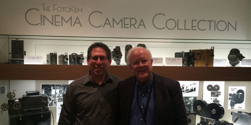 Larry Paul (L) with Doug Trumbull. Paul shares: “This was the date that Doug introduced me to Ang Lee at FotoKem.  October 31, 2014.” Courtesy Larry Paul