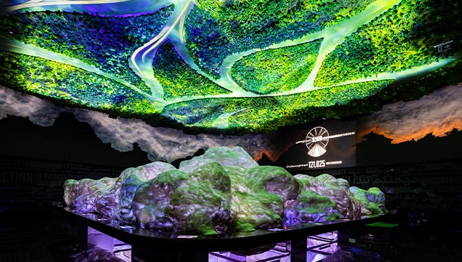 More than 70 Christie® laser projectors are helping to inspire visitors in Mission Possible – The Opportunity Pavilion at Expo 2020 Dubai. Photo by  Suneesh Sudhakaran/Expo 2020 Dubai