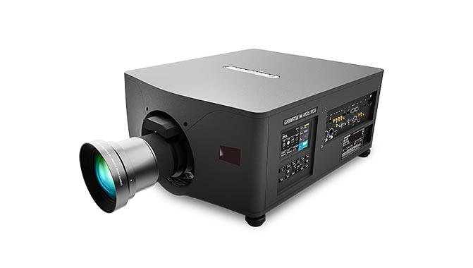 The M 4K25 RGB pure laser projector - Compact and quiet, rugged and reliable 25,000 lumens UHD 4K