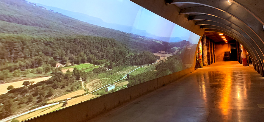 Pandoras Box powers curved screen at Catalan winery