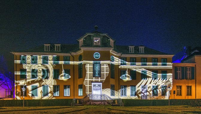 Photo credit: Jürgen Hoffman, Pluriversum is a site-specific projection mapping by artist Parisa Karimi and a RanGBarang (RGB) Studio production