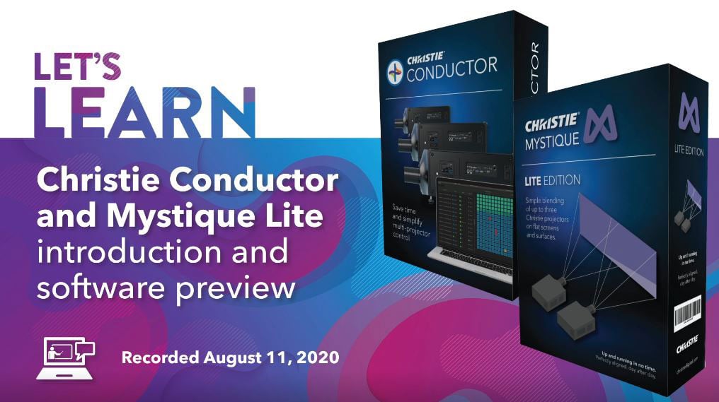 Christie Conductor and Mystique Lite intro webinar