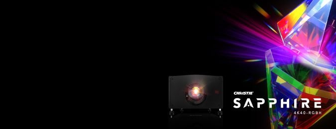 Sapphire 4K40-RGBH projector and award logos