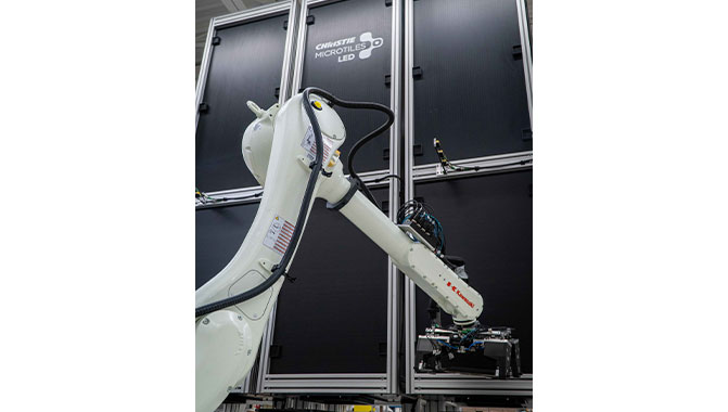 MicroTile LED automation line with robotic handling