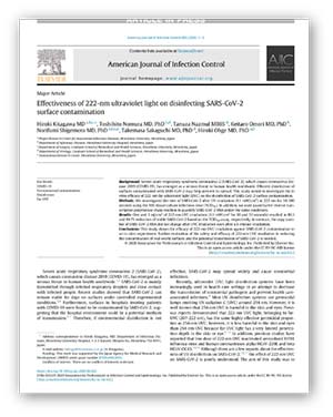 Effectiveness of 222-nm ultraviolet light on disinfecting SARS-CoV-2 surface contamination