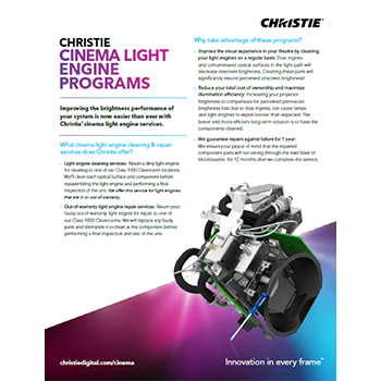 cinema projector light engine service brochure