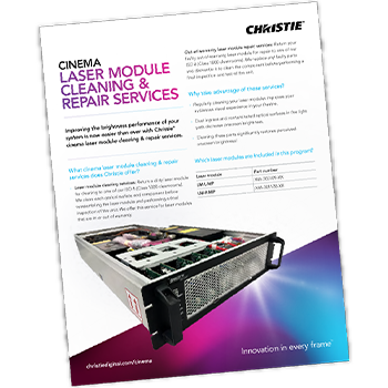 cinema laser module cleaning and repair brochure