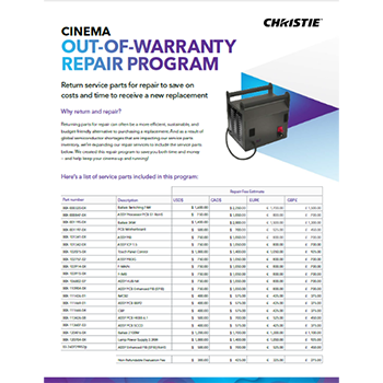 out-of-warranty repair program brochure