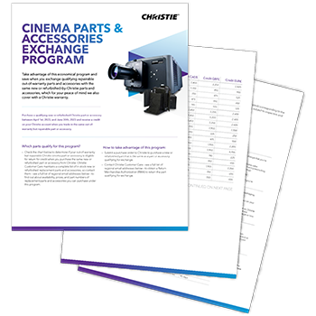 cinema parts and accessories exchange program brochure