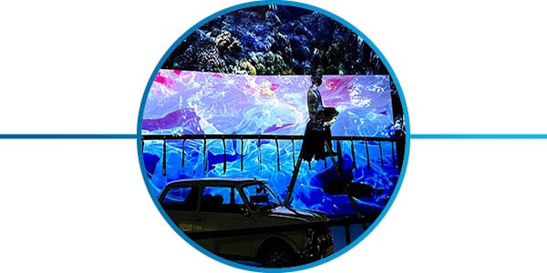 Christie Pandoras Box drives the immersive visuals on a large LED video wall in XR Lab