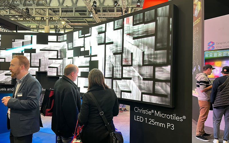 Visitors can’t help but stop to experience the stunning visuals of MicroTiles LED.