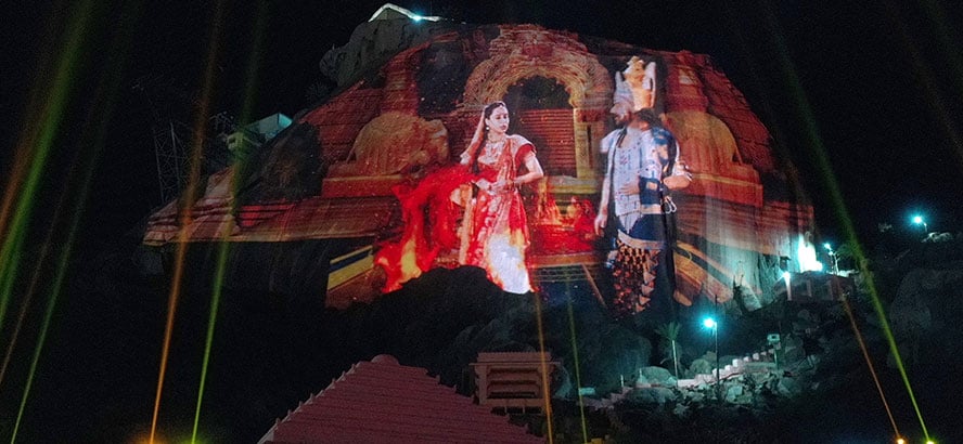 Gabbar Hill comes alive with RGB pure laser projection