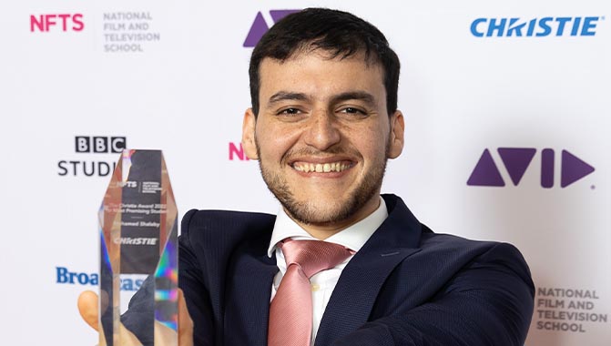Mohamed Shalaby of the ‘Directing Documentary’ MA Programme, winner of NFTS’s Most Promising Student Award
