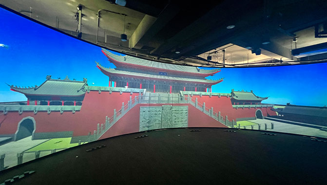 This innovative immersive VR laboratory is powered by 20 Christie DWU7062-GS laser projectors 