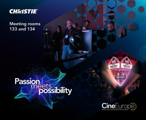 Christie at CineEurope 2026 banner