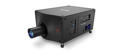 Close-up of the IO panel on a Sapphire 4K40-RGBH projector.