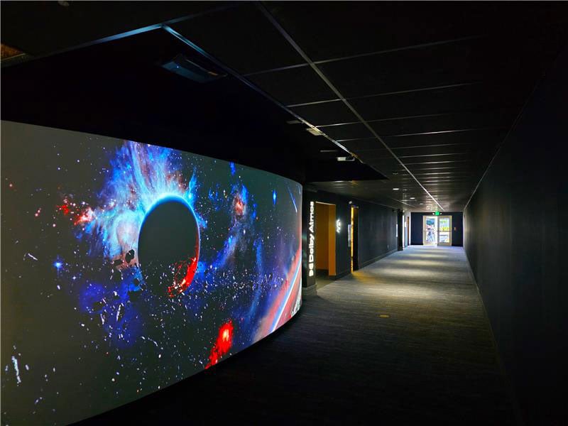 Our Captiva projectors illuminate the foyer at Phoenix Theatres' new Governor’s Square Mall location.