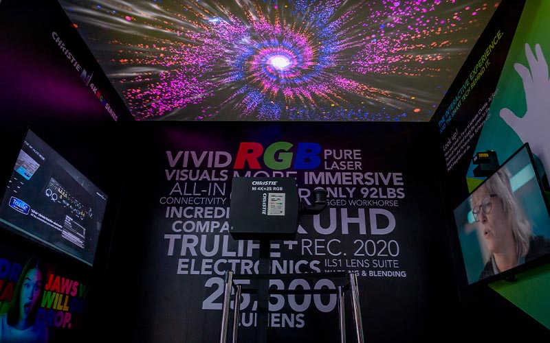 Our new Griffyn Series projectors shine in this logo mapping installation.